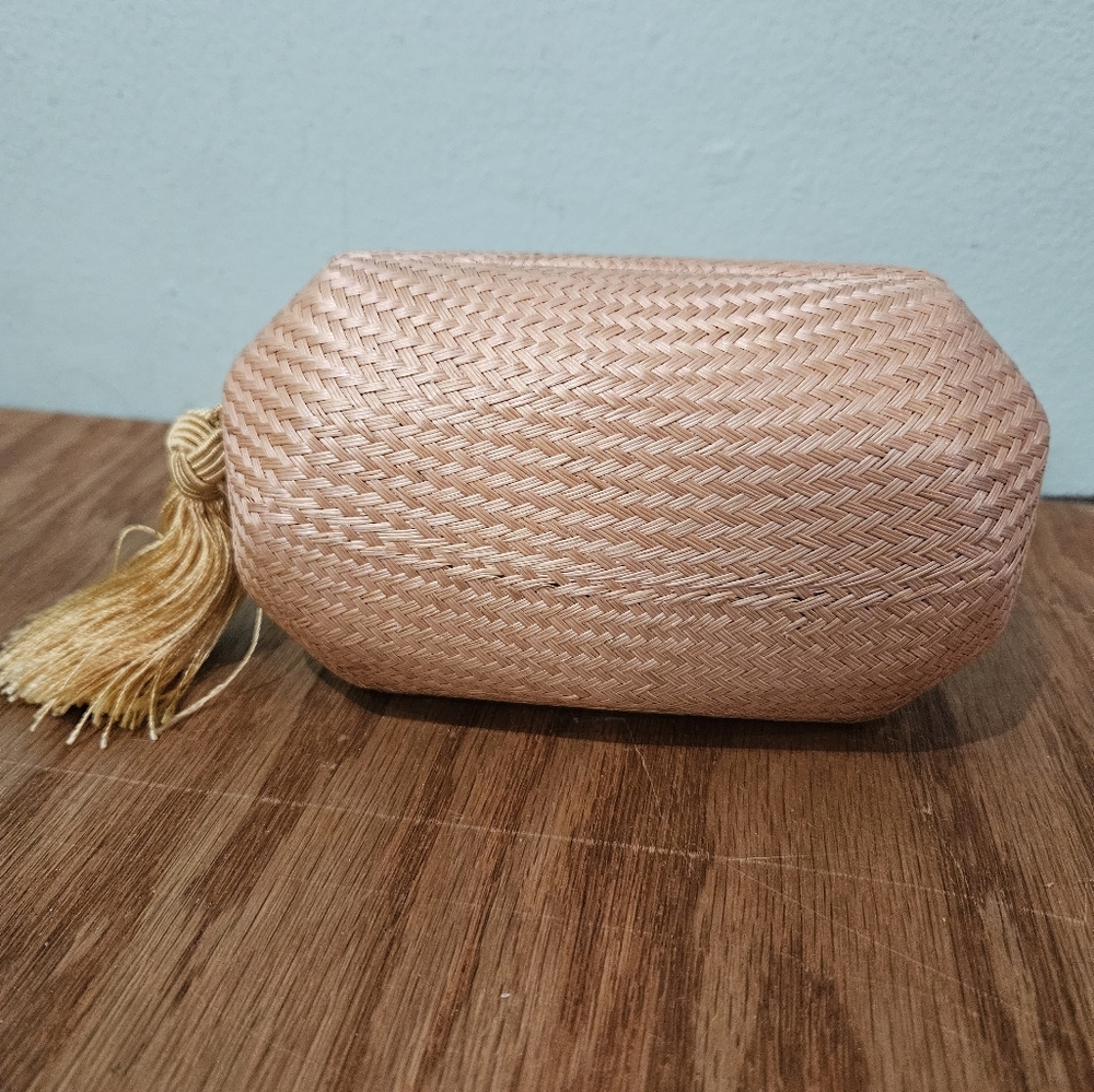 Woven Clutch with Tassel